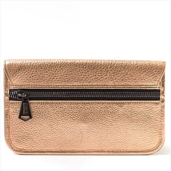 AIMEE KESTENBERG Rose Gold Leather Wallet NWT - Picture 2 of 7